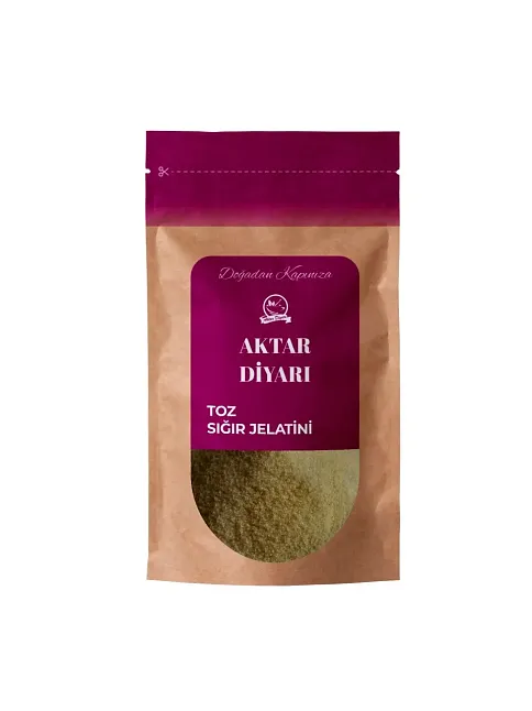 Toz Sığır Jelatin   100 Saf Sığr Domuz İçermez 250 Gr