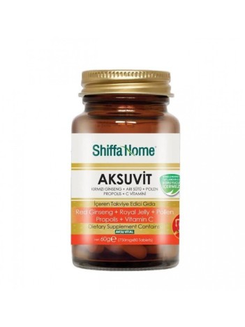 Shf Aksuvit Ginseng+royal Jel+pol.prop.cvit Tablet 80'li Shf Aksuvit Ginseng+royal Jel+pol.prop.cvit Tablet 80'li