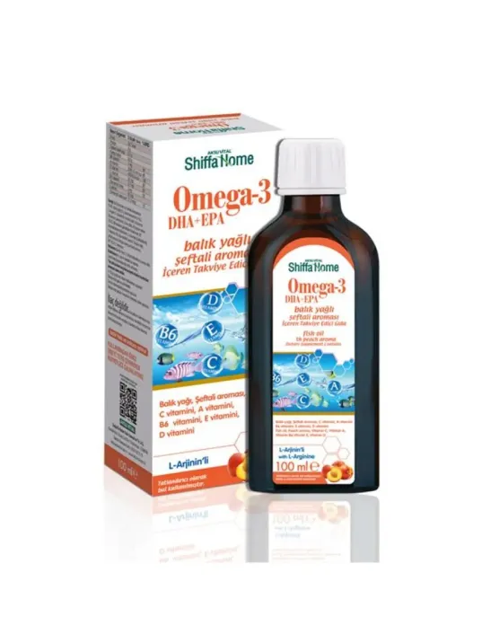 Shf Omega 3 Şeftali Aromalı Şurup 100 Ml