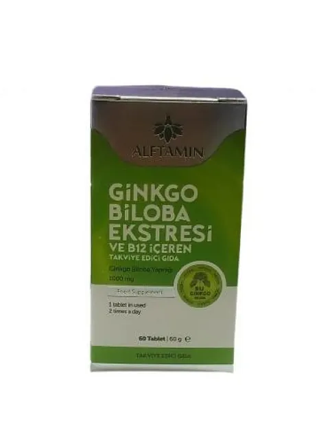 Alftamin Ginkgo Bloba Ektresi Ve B12  İçeren  Tablet 60 Lı 1000 Mg