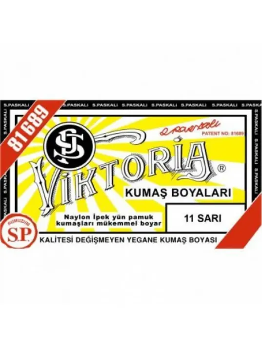 11 Kumaş Boyası Viktoria Sarı
