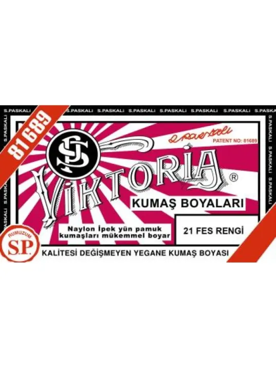 21 Kumaş Boyası Viktoria Fes Rengi