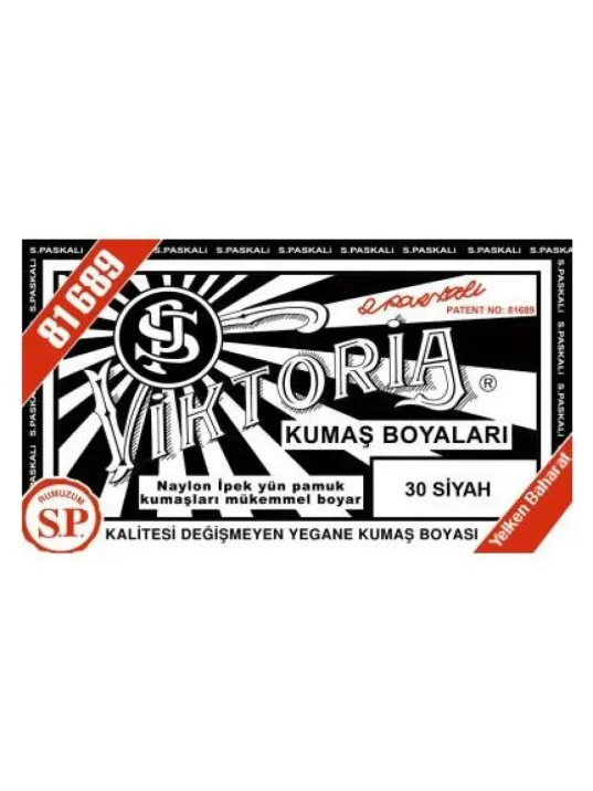 30 Kumaş Boyası Viktoria Siyah