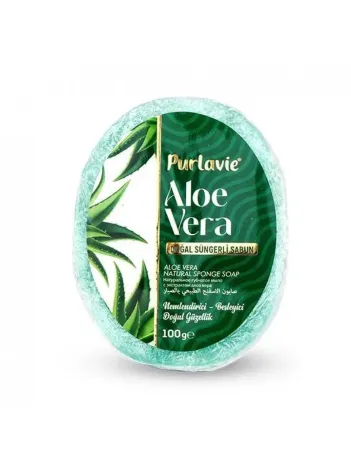 Purlavie Süngerli Aloe Vera Sabun 100 Gr Purlavie Süngerli Aloe Vera Sabun 100 Gr