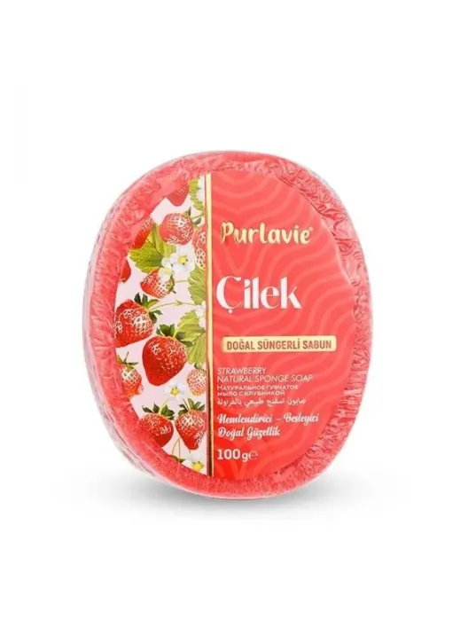 Purlavie Süngerli Çilek Sabun 100 Gr Purlavie Süngerli Çilek Sabun 100 Gr