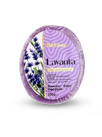 Purlavie Süngerli Lavanta Sabun 100 Gr Purlavie Süngerli Lavanta Sabun 100 Gr