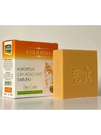 Enderma Kükürtlü Çayağacı Sabunu 120 Gr Enderma Kükürtlü Çayağacı Sabunu 120 Gr