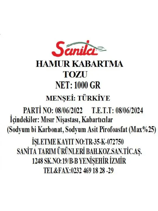 Zeyada Hamur Kabartma Tozu