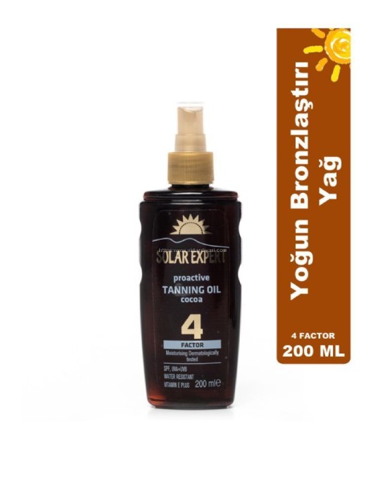 Solar Expert Bronzlaştırıcı Yağ 4 Factor 200 Ml