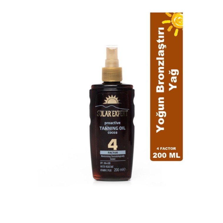 Solar Expert Bronzlaştırıcı Yağ 4 Factor 200 ml