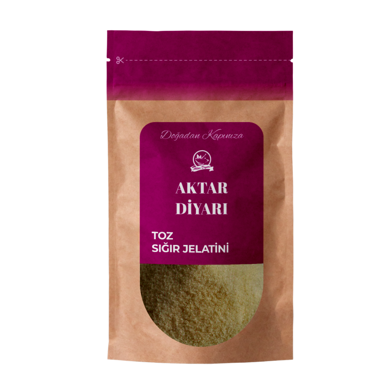 Toz Sığır Jelatin   100 Saf Sığr Domuz Içermez500 Gr