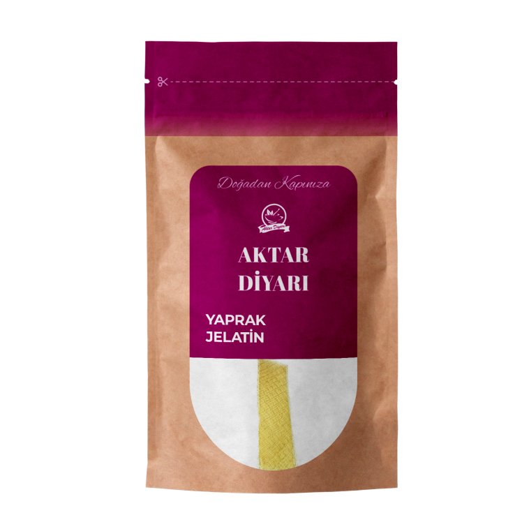 Yaprak Jelatin 1 Adet Helal ürün Sığır Jelatini