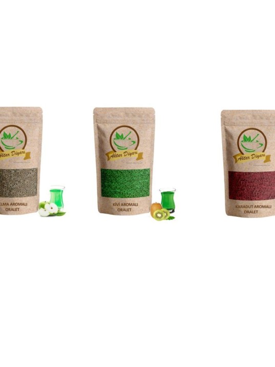 Elma-kivi-karadut Aromalı 3 çeşit İçecek Granül 250 Gr
