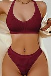 Kadın Bordo Seamless Tanga Sütyen Takım – Modern, Konforlu Ve Günlük Kombinlere Uygun