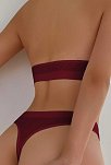 Kadın Bordo Seamless Tanga Sütyen Takım – Modern, Konforlu Ve Günlük Kombinlere Uygun