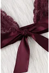 Kadın Bordo Dantelli & Kurdelalı Sütyen Külot Takımı – Modern, Konforlu Ve Günlük Kombinlere Uygun