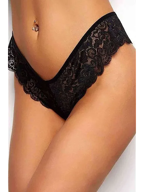 Kadın Siyah Dantelli Seksi Külot – Modern Ve Şık Tasarım