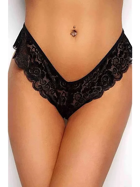 Kadın Siyah Dantelli Seksi Külot – Modern Ve Şık Tasarım