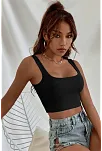 Kadın Siyah Kalın Askılı Crop Top Büstiyer – Modern Ve Şık Tasarım