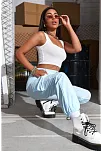 Kadın Beyaz Kalın Askılı Crop Top Büstiyer – Modern Ve Şık Tasarım