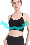 Kadın Siyah Çarpraz İpli Spor Büstiyer – Modern Ve Şık Tasarım