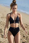 Kadın Siyah Yüksek Bel Özel Bikini Takımı – Modern, Konforlu Ve Günlük Kombinlere Uygun