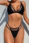 Kadın Siyah File Detaylı Özel Bikini Takımı – Modern, Konforlu Ve Günlük Kombinlere Uygun