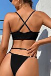 Kadın Siyah File Detaylı Özel Bikini Takımı – Modern, Konforlu Ve Günlük Kombinlere Uygun