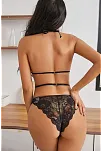 Kadın Siyah Dantel Çapraz İpli Bralet Sütyen Takım – Modern, Konforlu Ve Günlük Kombinlere Uygun