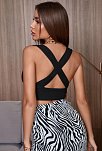 Kadın Lila Çapraz Sırt Detaylı Şık Crop Top Büstiyer