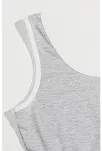 Kadın Gri Askılı Crop Top Ve Şortlu Gecelik Takım