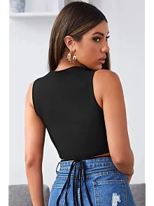 Kadın Siyah Çapraz Bağlamalı Crop Top Büstiyer – Modern Ve Şık Tasarım