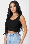 Kadın Siyah Kare Yaka Crop Top Bluz – Şık, Rahat Ve Kolay Kombinlenebilir