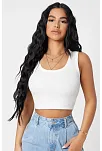 Kadın Beyaz Kare Yaka Crop Top Bluz – Şık, Rahat Ve Kolay Kombinlenebilir