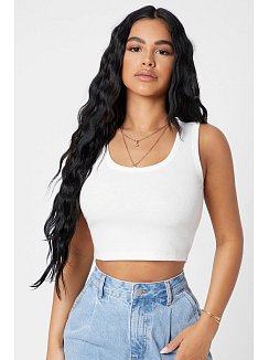 Kadın Beyaz Kare Yaka Crop Top Bluz – Şık, Rahat Ve Kolay Kombinlenebilir