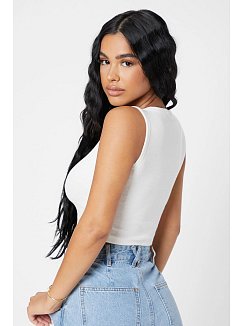 Kadın Beyaz Kare Yaka Crop Top Bluz – Şık, Rahat Ve Kolay Kombinlenebilir