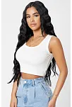 Kadın Beyaz Kare Yaka Crop Top Bluz – Şık, Rahat Ve Kolay Kombinlenebilir