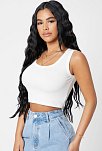 Kadın Beyaz Kare Yaka Crop Top Bluz – Şık, Rahat Ve Kolay Kombinlenebilir