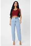 Kadın Bordo Kare Yaka Crop Top Bluz – Şık, Rahat Ve Kolay Kombinlenebilir