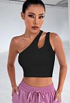 Kadın Siyah Tek Omuz Cut Out Detaylı Crop Top Bluz – Şık, Rahat Ve Kolay Kombinlenebilir