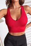 Kadın Kırmızı Derin Göğüs Dekolteli Şık Crop Top Bluz – Şık, Rahat Ve Kolay Kombinlenebilir