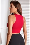 Kadın Kırmızı Derin Göğüs Dekolteli Şık Crop Top Bluz – Şık, Rahat Ve Kolay Kombinlenebilir