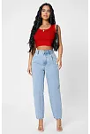 Kadın Kırmızı Kare Yaka Crop Top Bluz – Şık, Rahat Ve Kolay Kombinlenebilir
