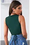 Kadın Yeşil Çapraz Bağlamalı Crop Top Büstiyer – Modern Ve Şık Tasarım