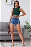 Kadın Yeşil Çapraz Bağlamalı Crop Top Büstiyer – Modern Ve Şık Tasarım