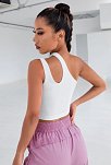 Kadın Beyaz Tek Omuz Cut Out Detaylı Crop Top Bluz – Şık, Rahat Ve Kolay Kombinlenebilir