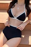Kadın Siyah Beyaz Kaşkorse Yüksek Bel Bikini Takımı – Modern, Konforlu Ve Günlük Kombinlere Uygun