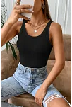 Kadın Siyah Kolsuz Kalın Askılı Uzun Crop Top Bluz & Atlet – Şık, Rahat Ve Kolay Kombinlenebilir