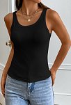 Kadın Siyah Kolsuz Kalın Askılı Uzun Crop Top Bluz & Atlet – Şık, Rahat Ve Kolay Kombinlenebilir