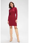 Kadın Bordo Kaşkorse Balıkçı Yaka Uzun Kollu Bodycon Mini Elbise – Şık, Rahat Ve 4 Mevsim